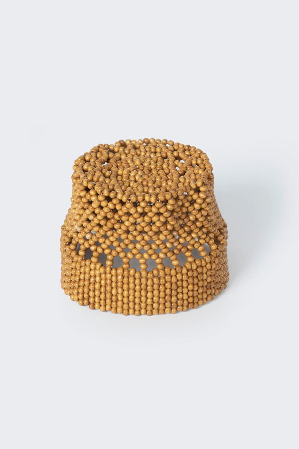 Cordera Wooden Beads Bucket Hat - Ochre