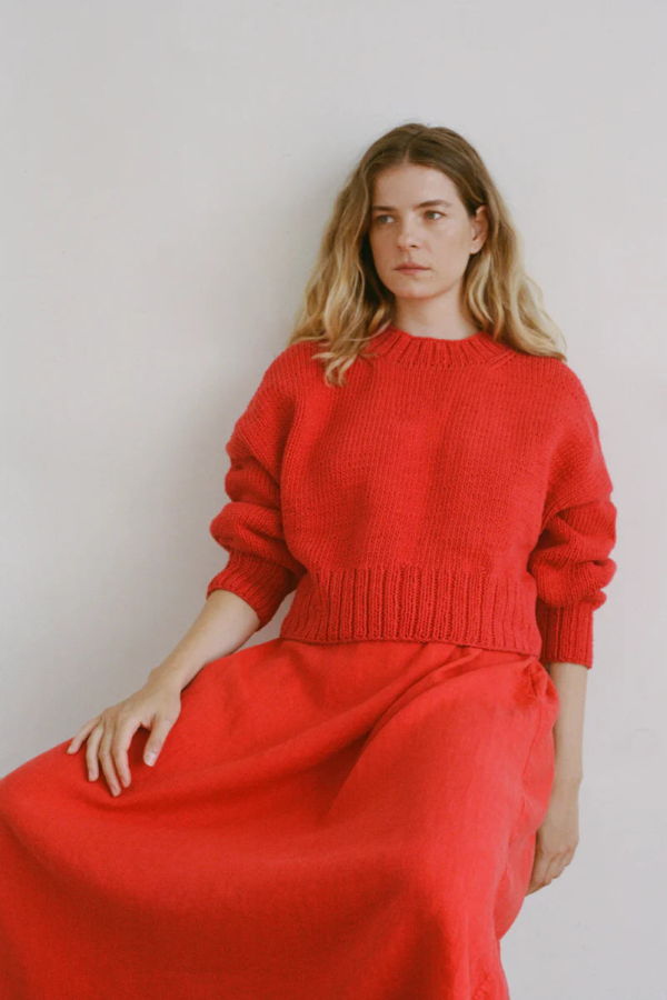 Shaina Mote Classic Crewneck Cotton Sweater