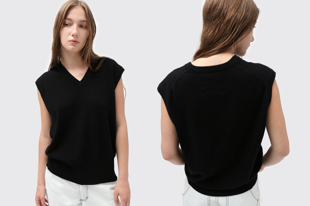 Extreme Cashmere Spencer Vest - Raven - Image 1 of 7