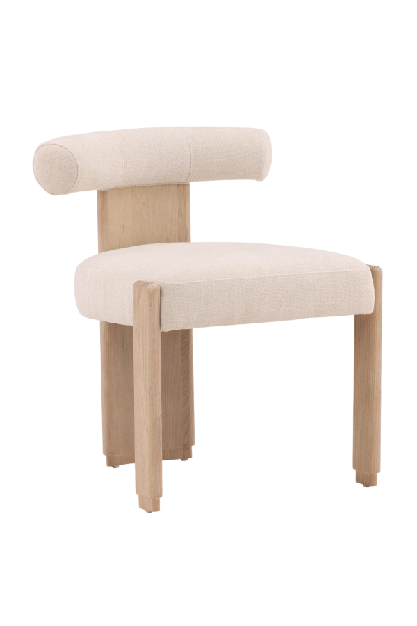 Dovetail Furniture Giselle Upholstered Dining Chair with Wood Frame