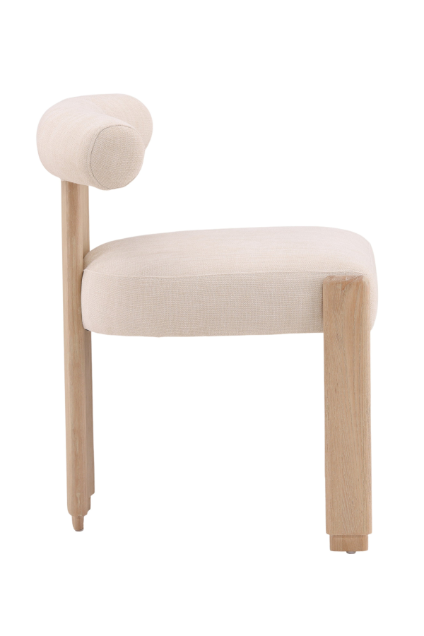 Dovetail Furniture Giselle Upholstered Dining Chair with Wood Frame