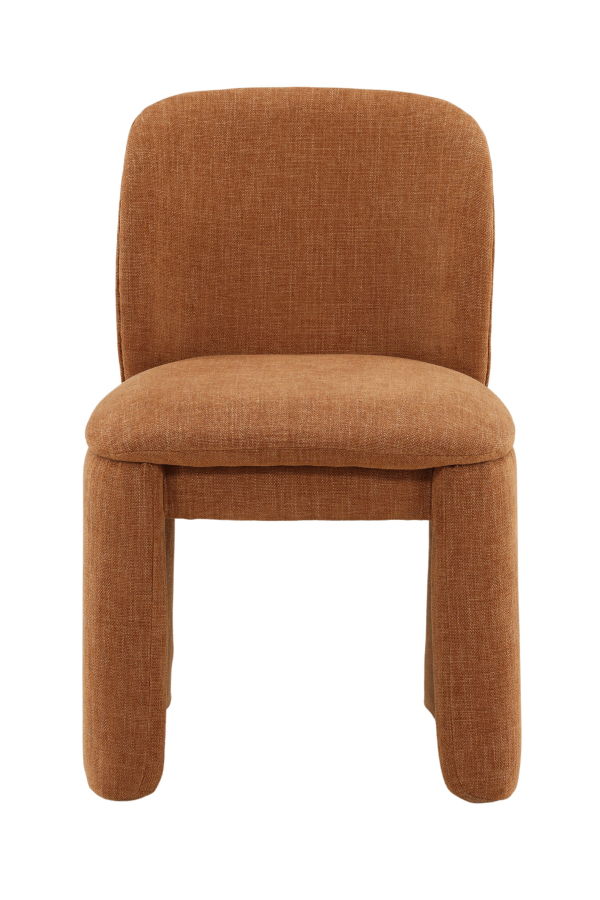 Dovetail Furniture Harlan Basketweave Upholstered Dining Chair - Terracotta