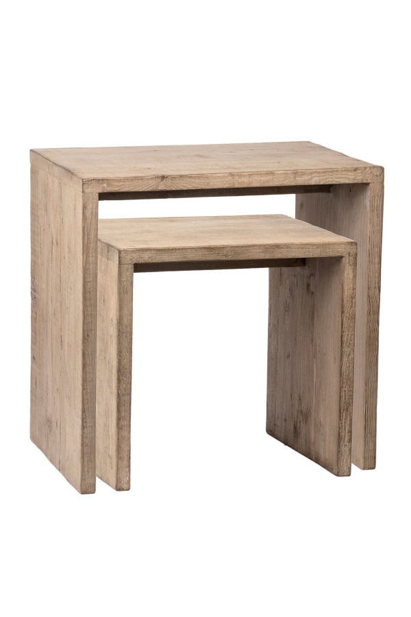 Dovetail Furniture Koskinen Reclaimed Pine Wood Nesting Tables
