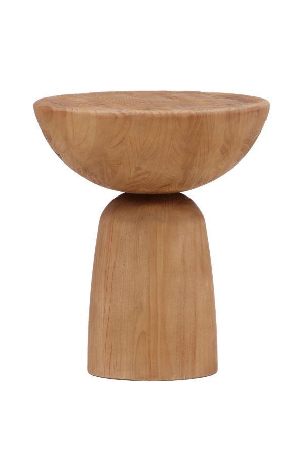 Dovetail Furniture Kyoto Reclaimed Pine Wood Round Side Table