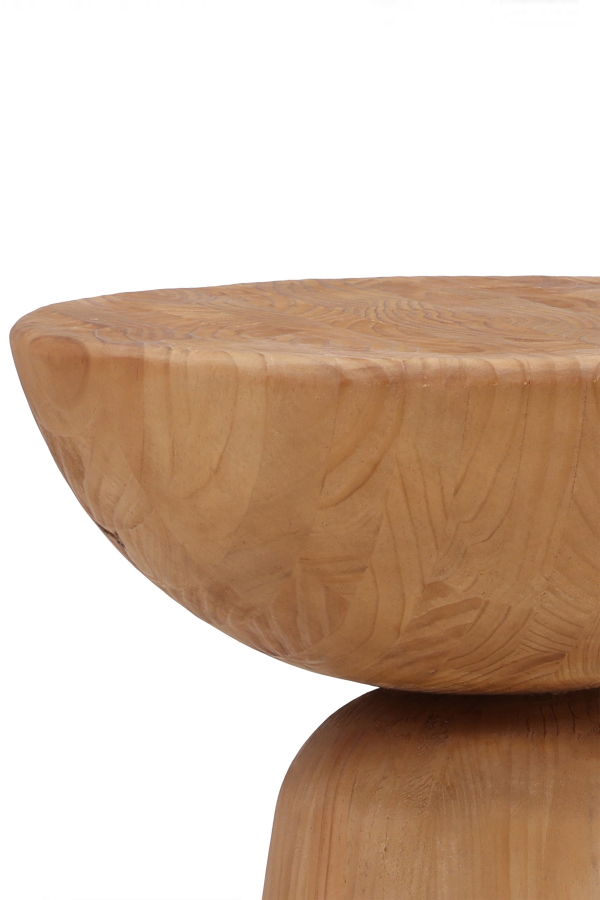 Dovetail Furniture Kyoto Reclaimed Pine Wood Round Side Table