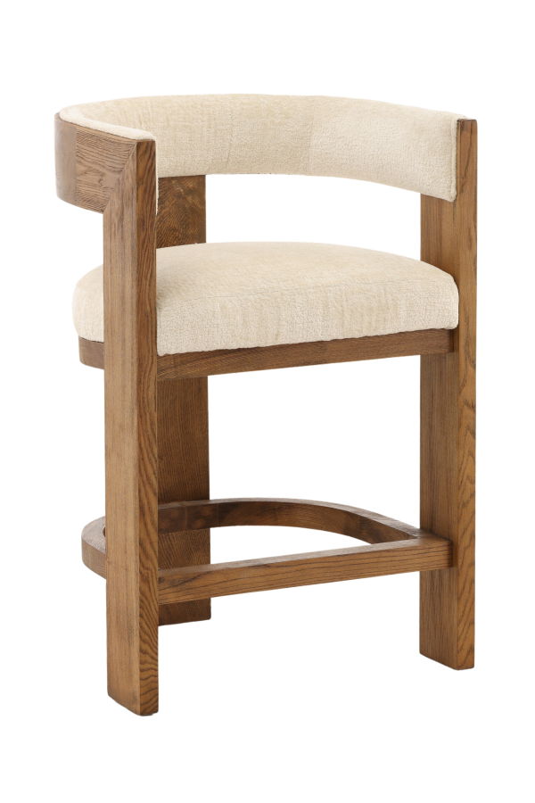 Dovetail Furniture Noa Upholstered Counter Stool - Cream