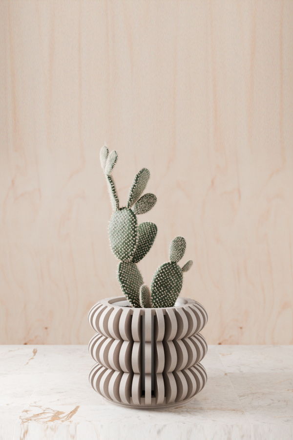 Modernized Pottery Triple Bubble Orchid Planter