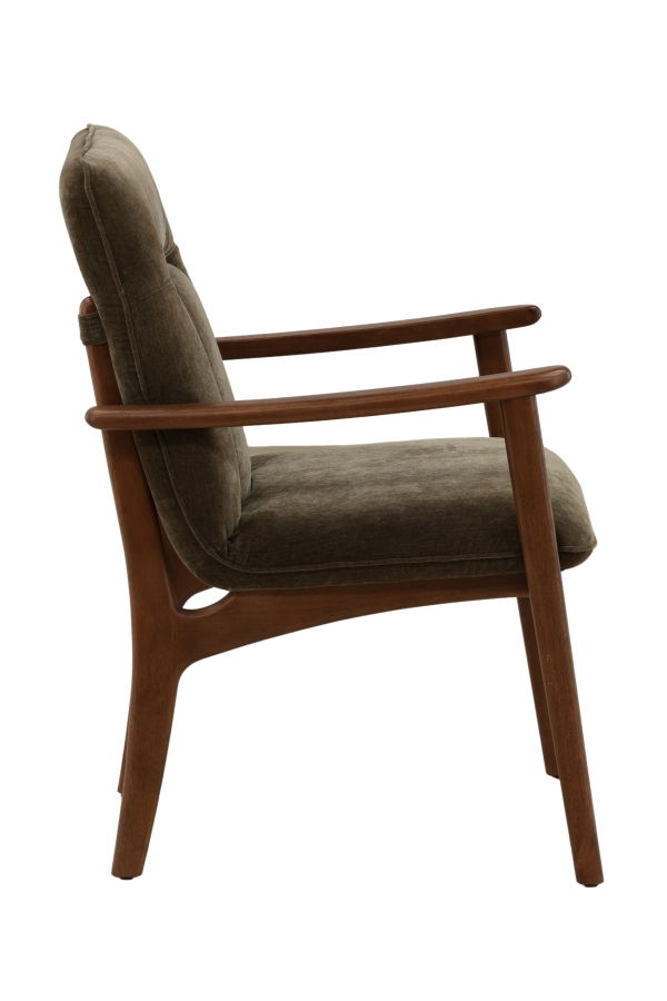 Dovetail Furniture Vera Velvet Upholstered Dining Chair - Brown