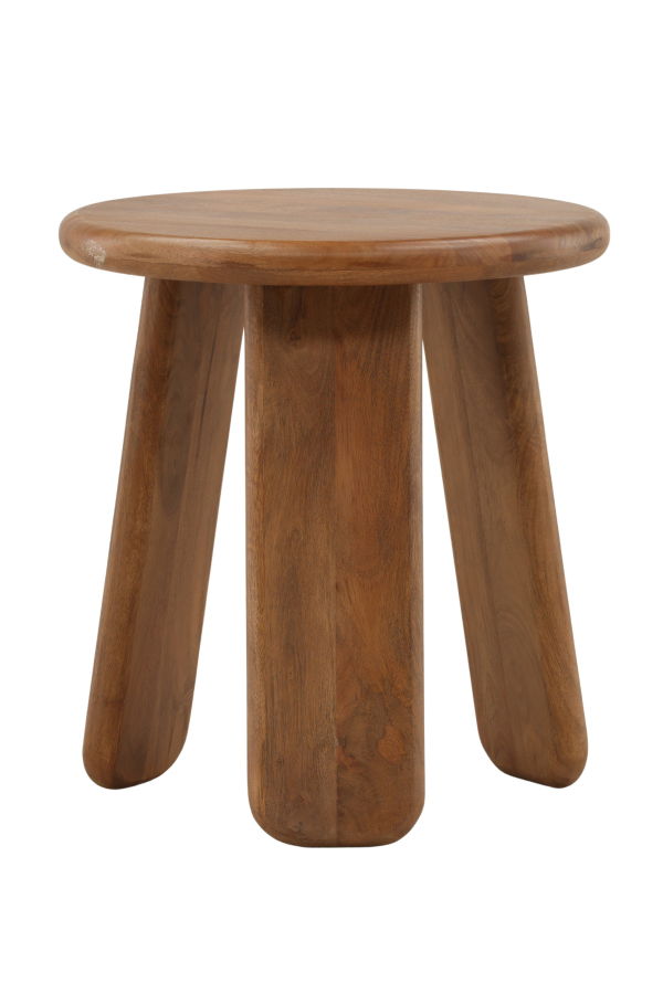 Dovetail Furniture Winslow Mango Wood Round Side Table