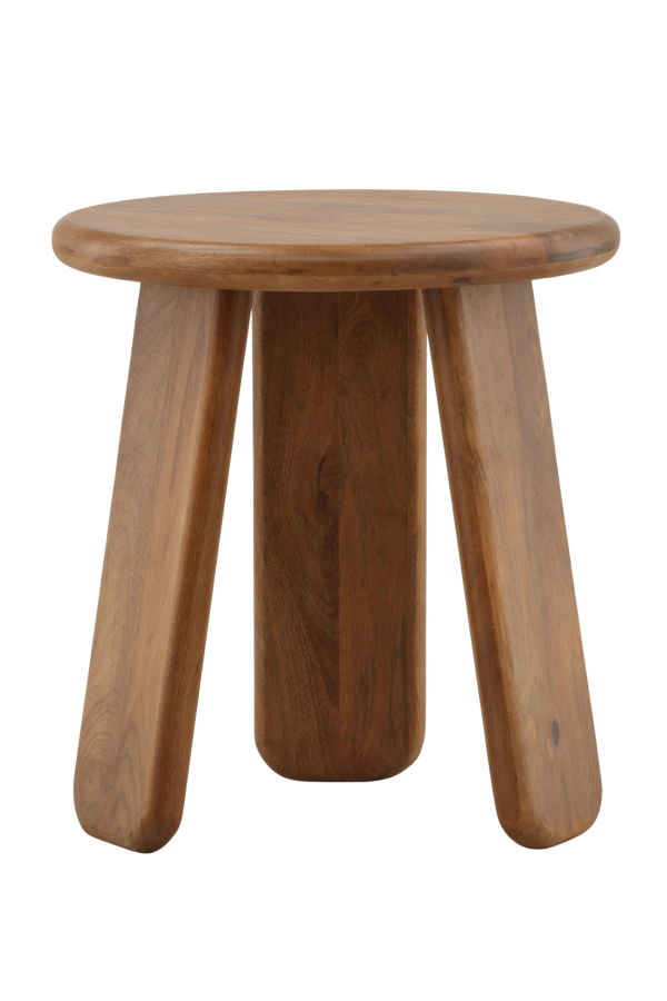 Dovetail Furniture Winslow Mango Wood Round Side Table