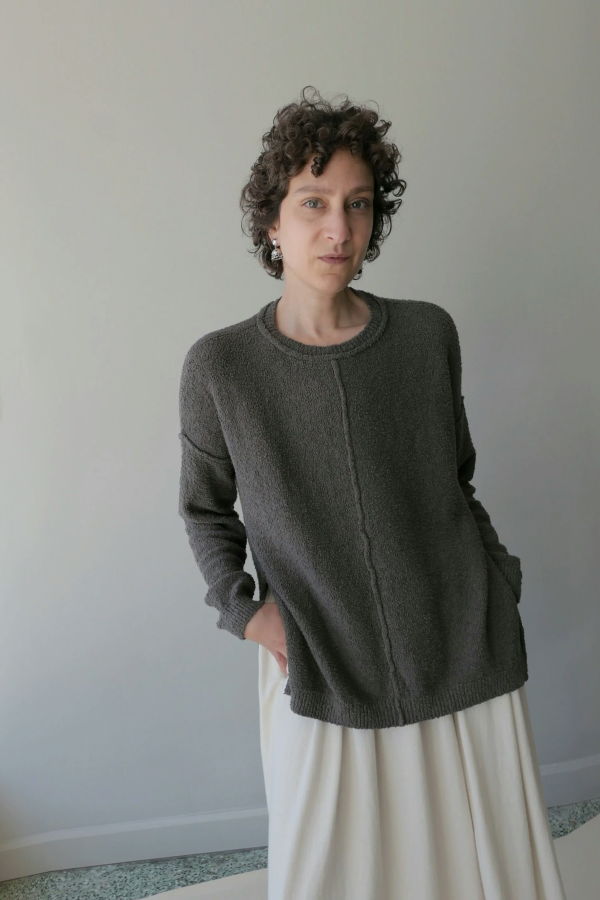 Lauren Manoogian Boucle Crewneck Sweater - Rock