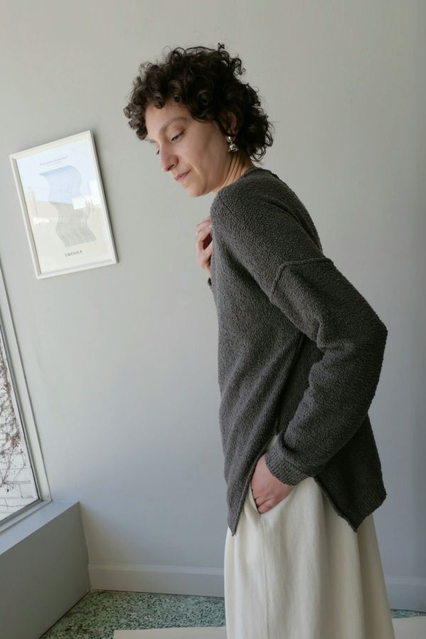 Lauren Manoogian Boucle Crewneck Sweater - Rock