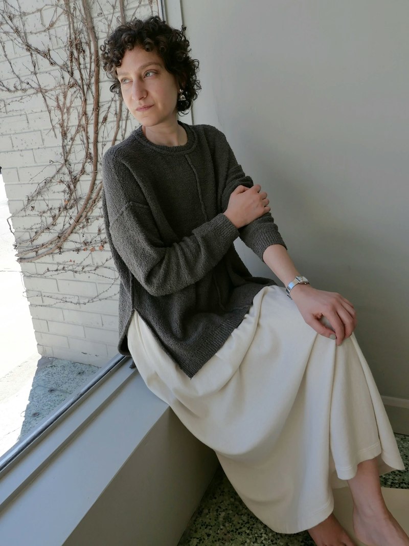 Lauren Manoogian Boucle Crewneck Sweater - Rock