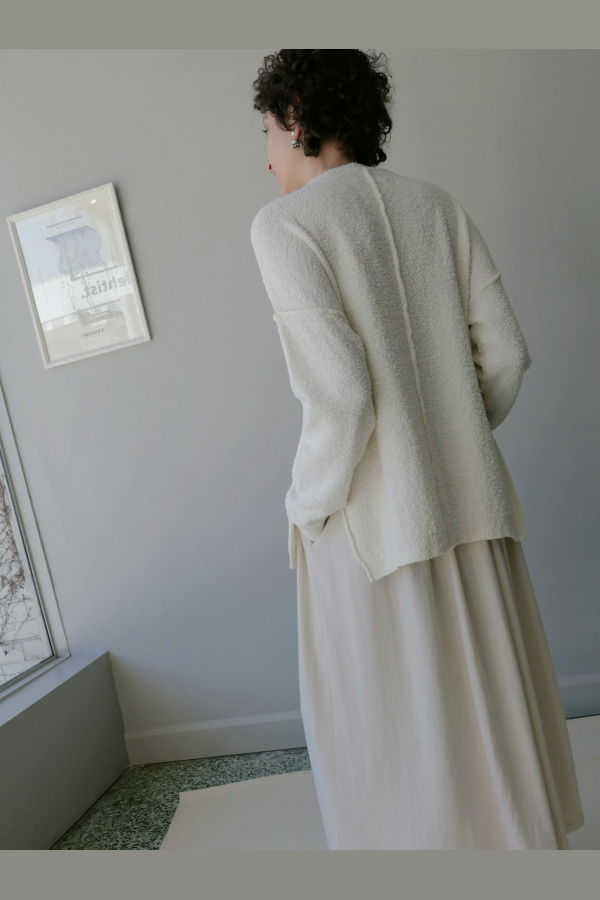 Lauren Manoogian Boucle Crewneck Sweater - White