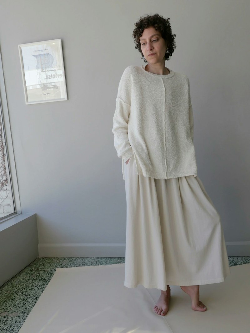 Lauren Manoogian Boucle Crewneck Sweater - White