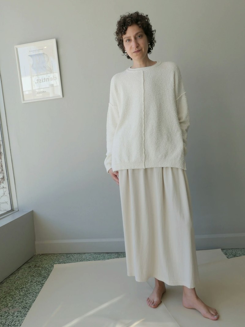 Lauren Manoogian Boucle Crewneck Sweater - White