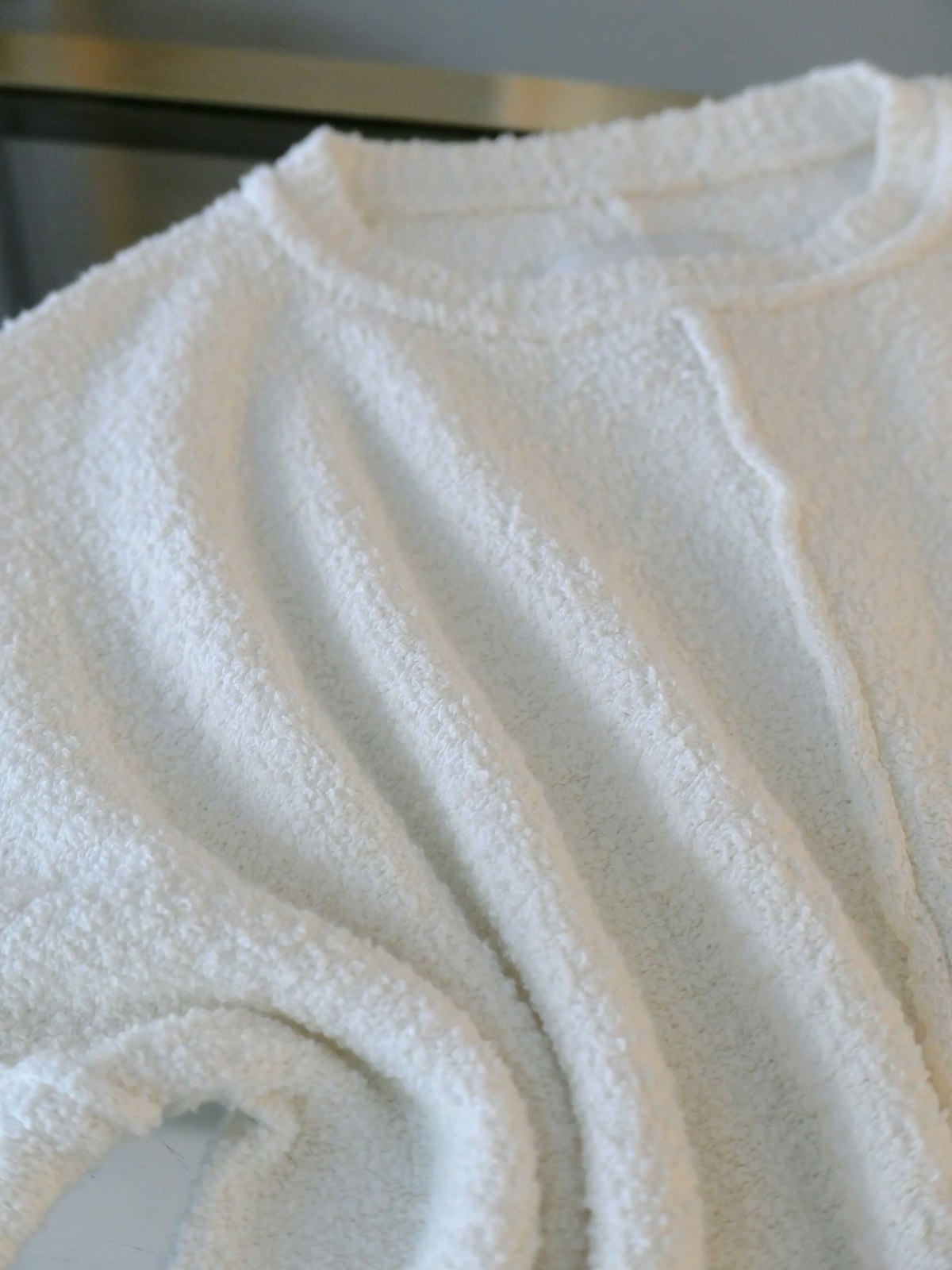 Lauren Manoogian Boucle Crewneck Sweater - White - Image 5 of 5