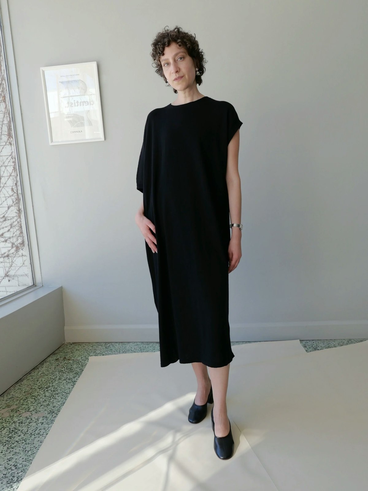 Lauren Manoogian Askew Caftan Dress - Black - Image 2 of 5