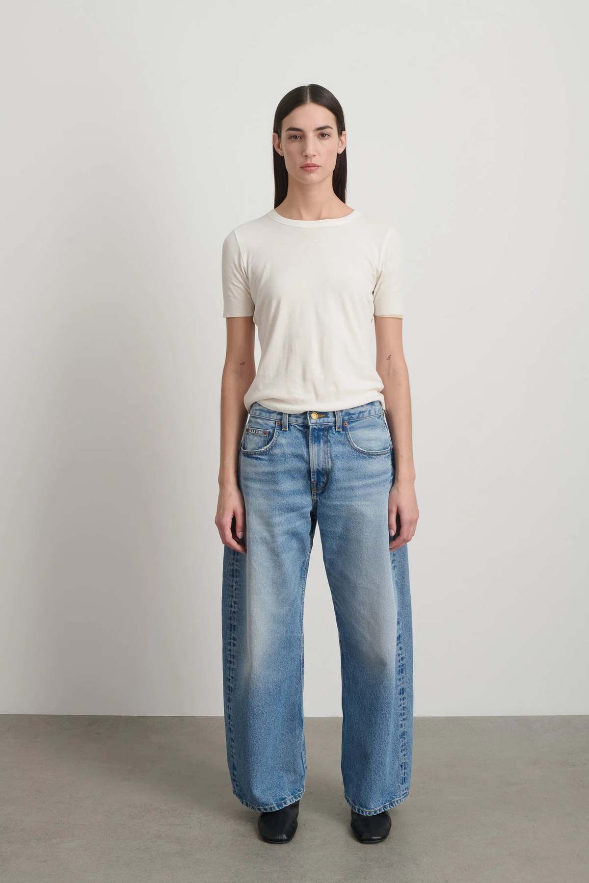 B Sides Double Tee - White/Pale Yellow - Image 3 of 6