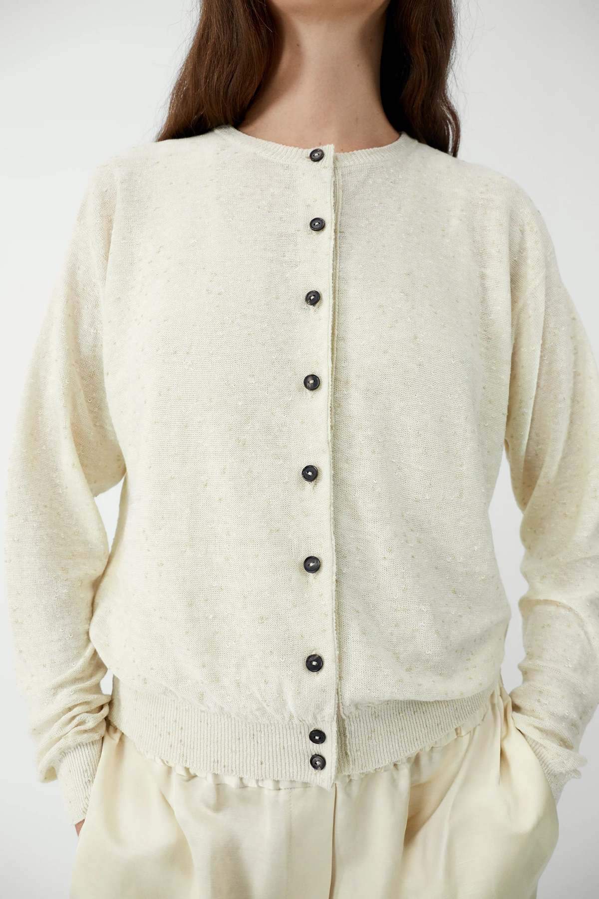 Cordera Flecked Cardigan - Cream - Image 2 of 4