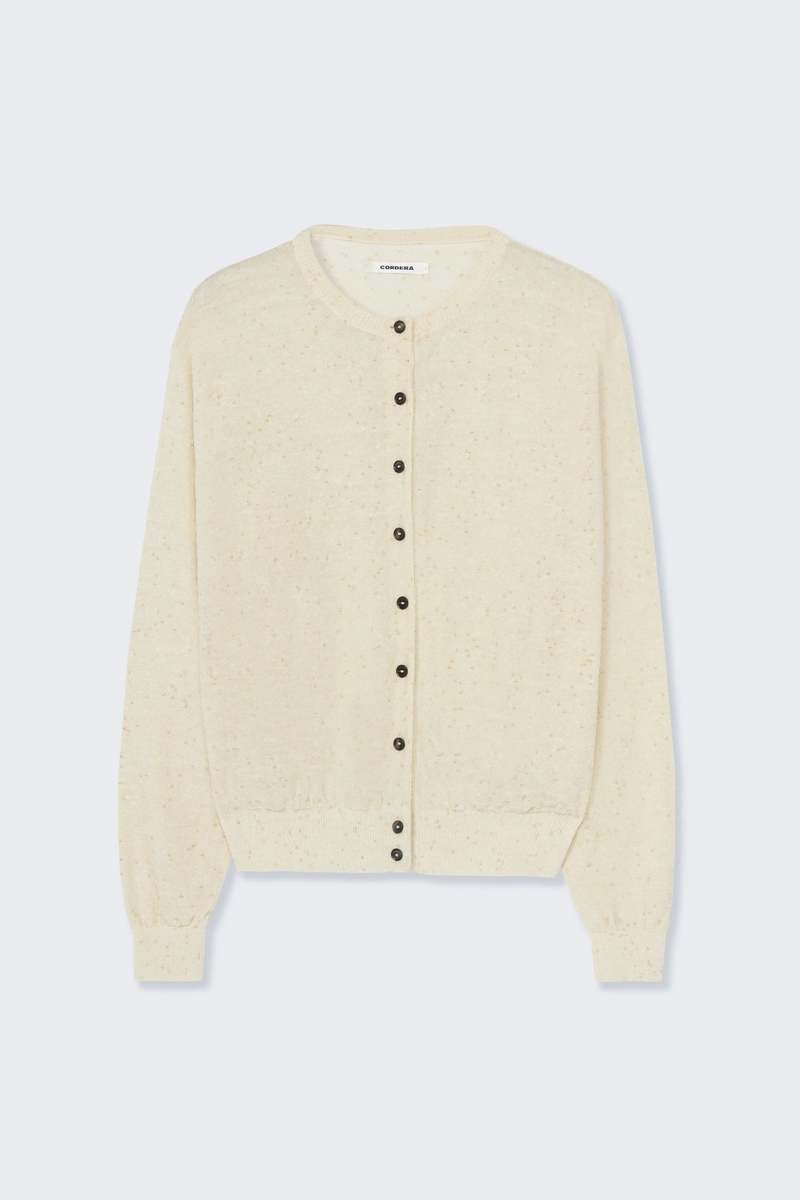 Cordera Flecked Cardigan - Cream