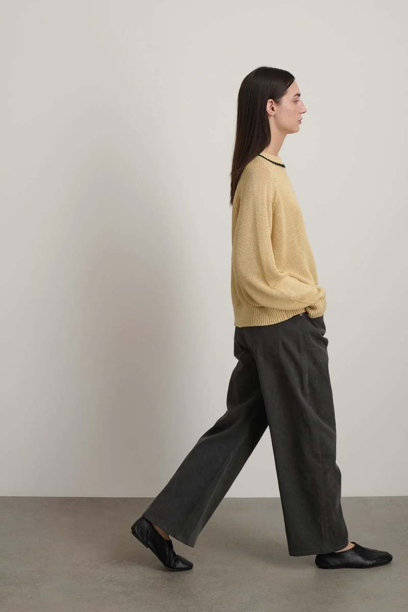 B Sides Lind Ringer Crewneck Sweater - Wheat/Black