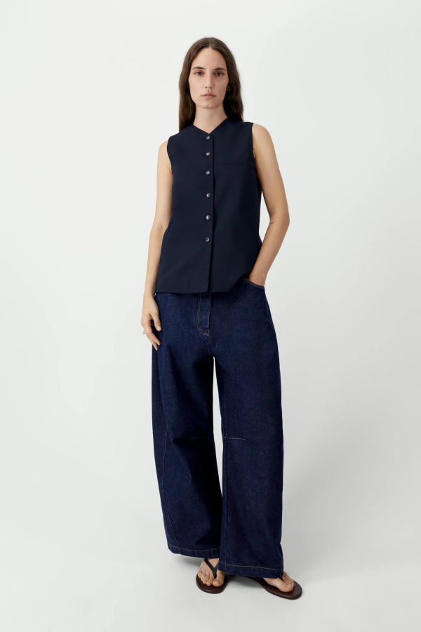 Cordera Tailored Vest - Navy