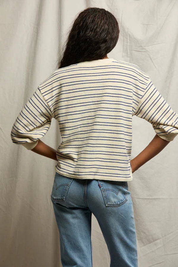 Perfect White Tee Roxy Stripe Loop Terry Sweatshirt
