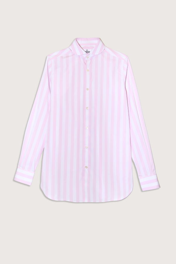 SEBLINE Chemise De Garcon Shirt - Pink/White