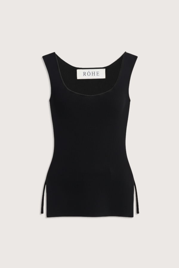 Rohe Long Knitted Bustier Top - Black