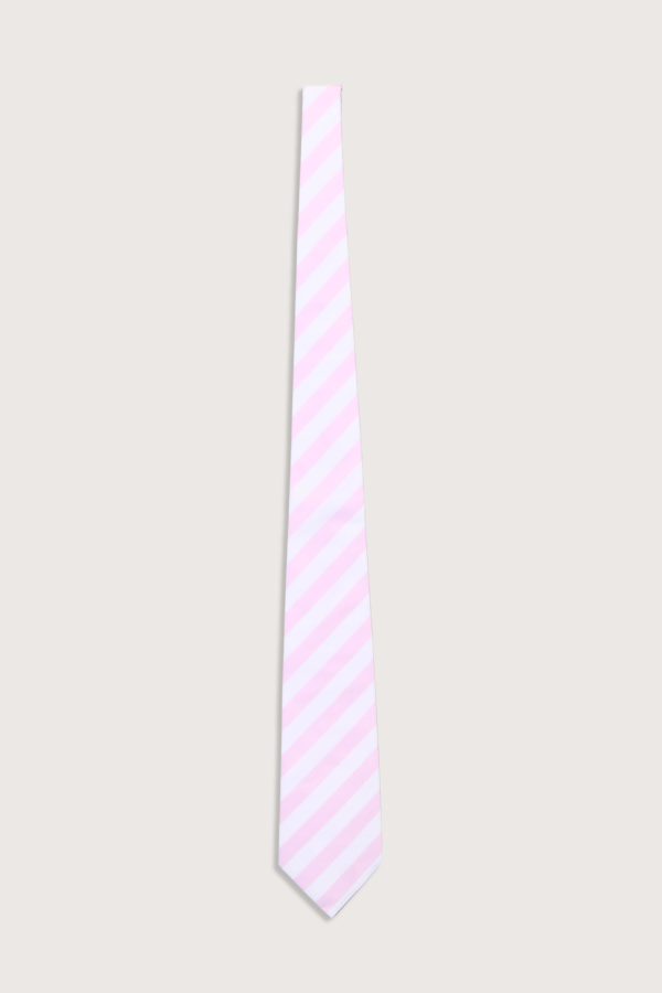 SEBLINE Neck Tie Necktie - Pale Pink/White