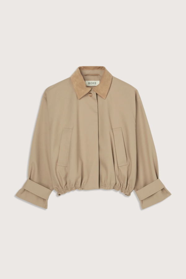 Rohe Suede Collar Blouson Jacket - Sand