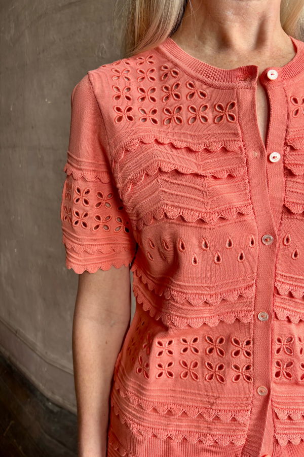 Ulla Johnson Abriana Eyelet Knit Cardigan