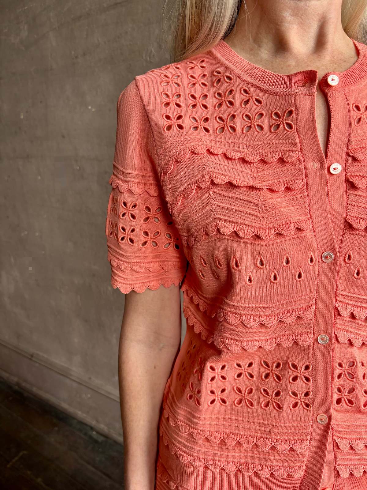 Ulla Johnson Abriana Eyelet Knit Cardigan - Image 2 of 6