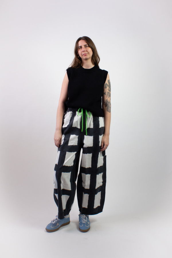 Meals Canvas Chef Pant - Licorice Check