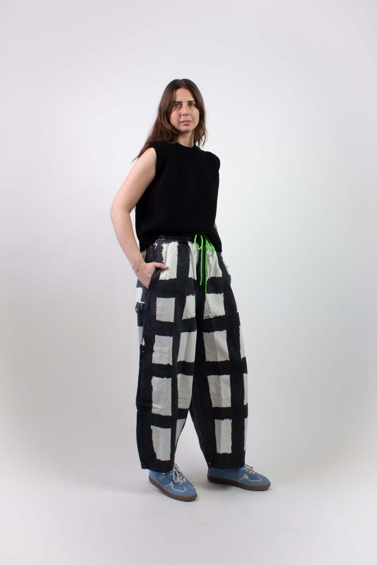 Meals Canvas Chef Pant - Licorice Check - Image 2 of 6