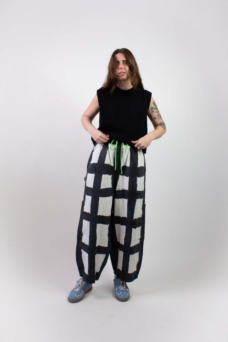 Meals Canvas Chef Pant - Licorice Check