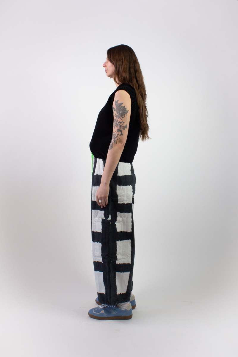 Meals Canvas Chef Pant - Licorice Check