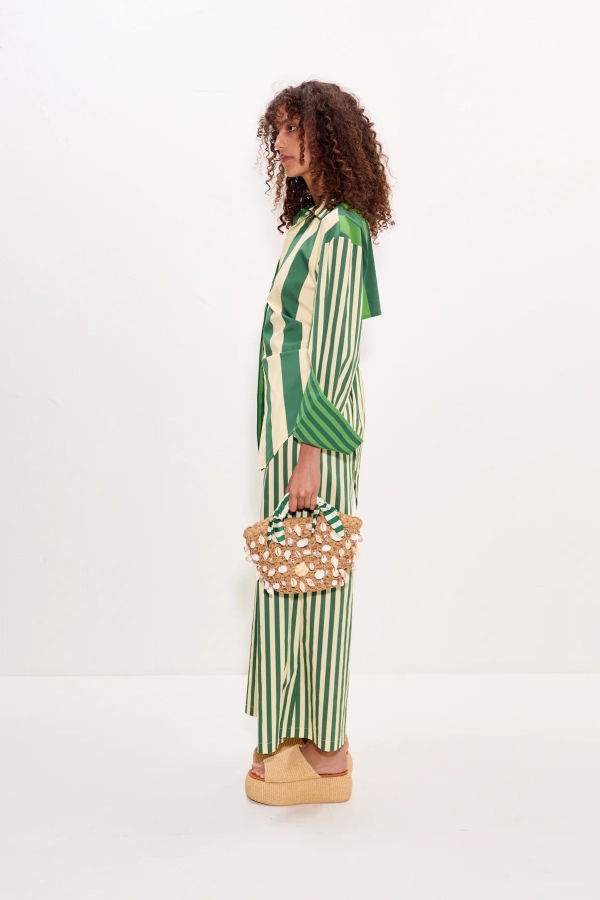 Simon Miller Toni Poplin Wide Leg Cropped Pant