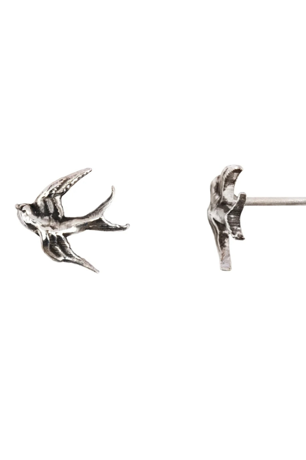 Pyrrha Swallow Stud Earrings / Sterling Silver
