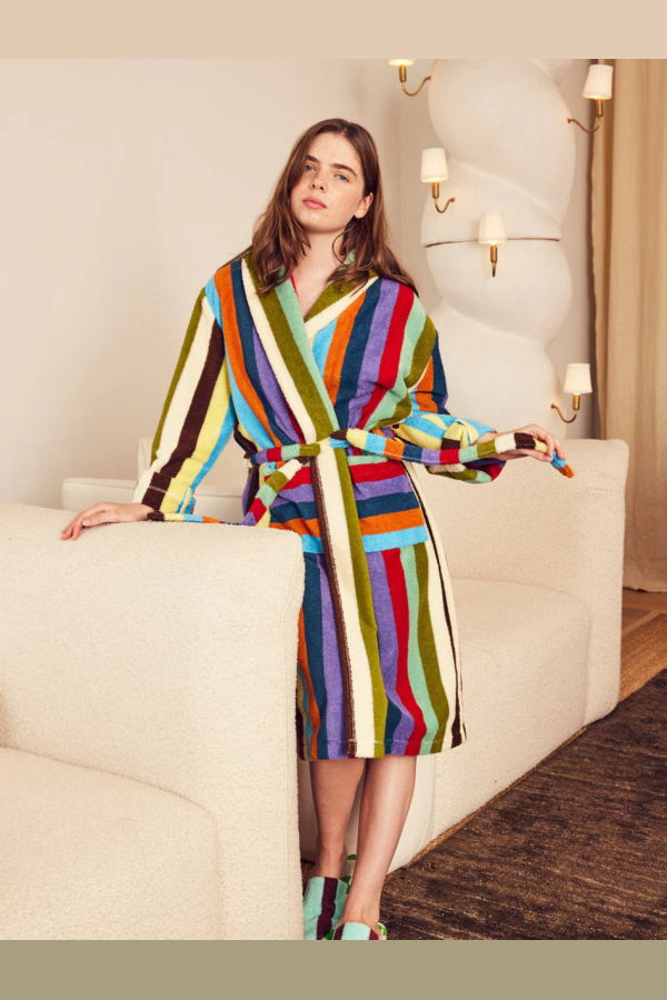 Dusen Dusen Eucalyptus Stripe Bathrobe