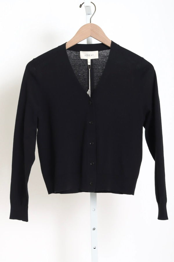 The Great. The Shrunken V-Neck Cardigan