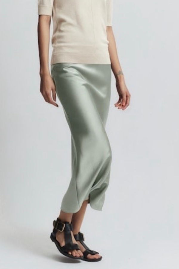 Saint Art Talia Charmeuse Maxi Skirt