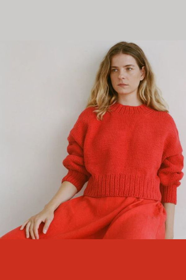 Shaina Mote Classic Crewneck Cotton Sweater