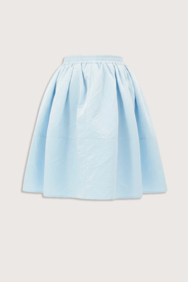 Odeeh Bubble Crinkle Satin Skirt - Ceil