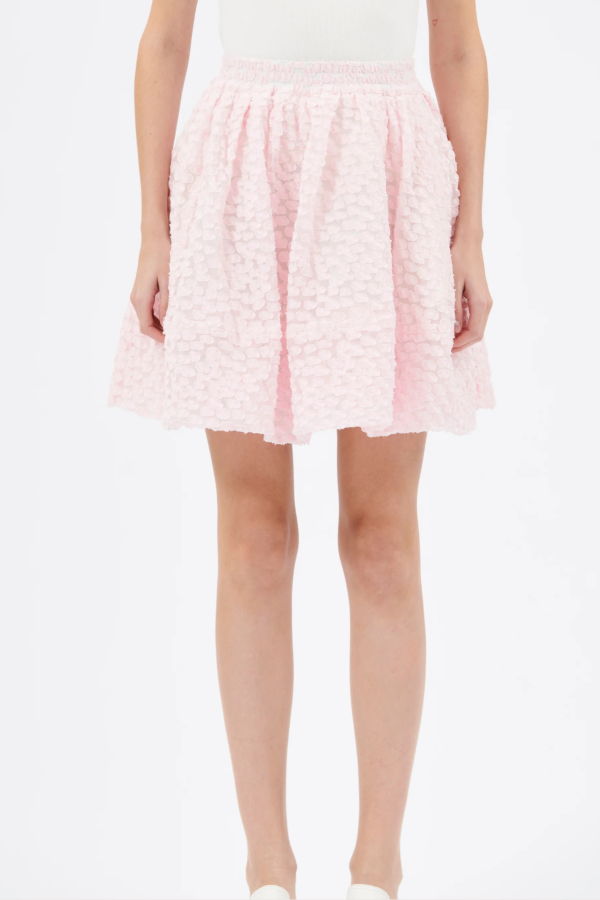 Odeeh Fil Coupe Dot Bubble Skirt - Rose Petal
