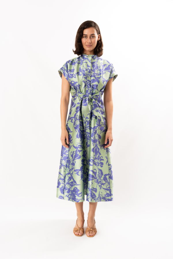 FINLEY Long Rocky Dress - Honeydew/Purple