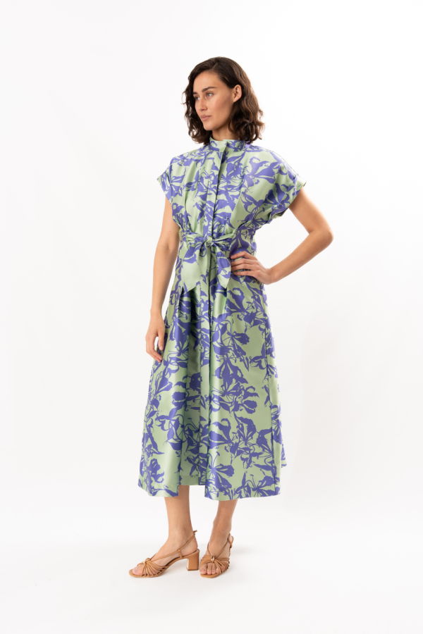 FINLEY Long Rocky Dress - Honeydew/Purple