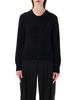 Ami Alexandre Mattiussi Ami Paris Ami De Coeur Wool Cardigan - Black - Thumbnail 1
