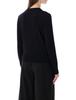 Ami Alexandre Mattiussi Ami Paris Ami De Coeur Wool Cardigan - Black - Thumbnail 2